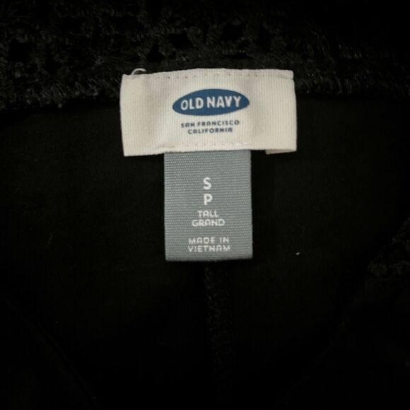 Old Navy Black Sleeveless Tank Lace Accent Size SP - Picture 2 of 6